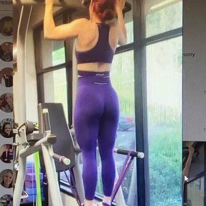 Alphalete Set - Stratus Bra and Amplify Leggings - True Indigo - XS and Small
